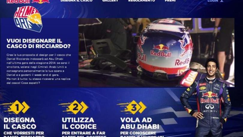 Red Bull Helmet Art - Disegna il casco di Ricciardo