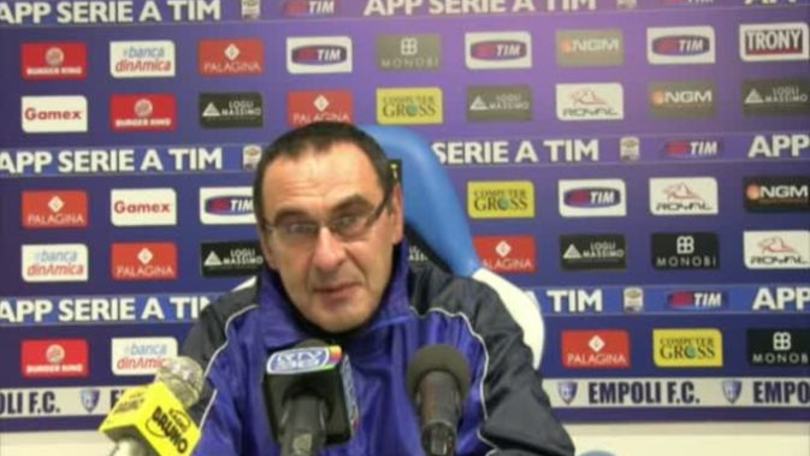 Sarri: "Bisogna andare in campo con convinzione,curiosit e follia"