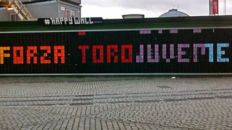 Europa League, sui muri di Copenaghen «Forza Toro, Juve...»