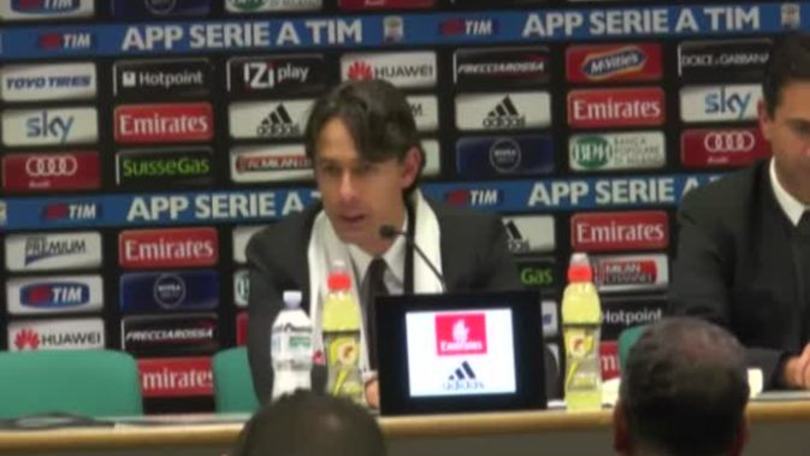 Inzaghi: "Sono pi i meriti del Milan che i demeriti del Napoli"