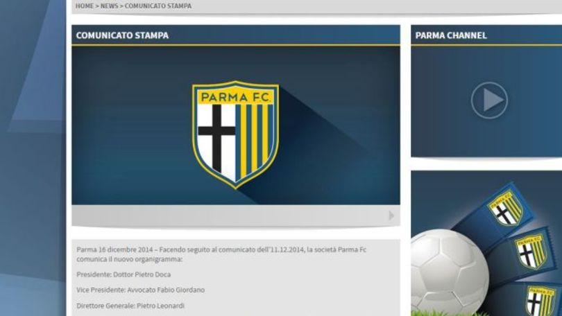 Doca è il nuovo presidente: «Futuro solido per il Parma»