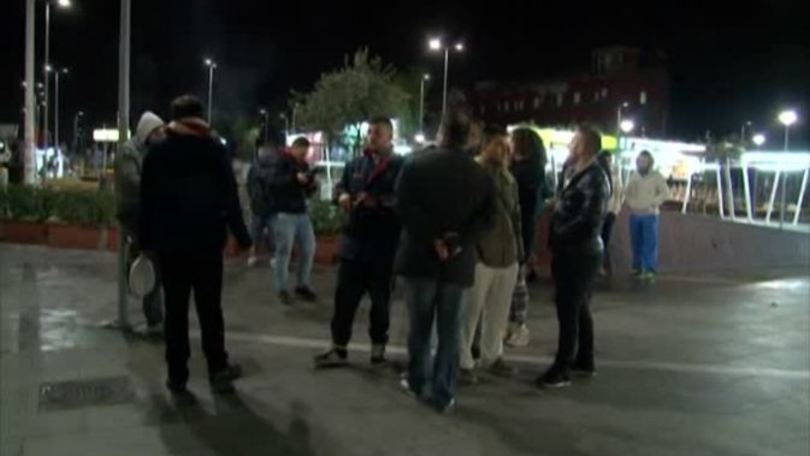 L'arrivo del Napoli in aeroporto