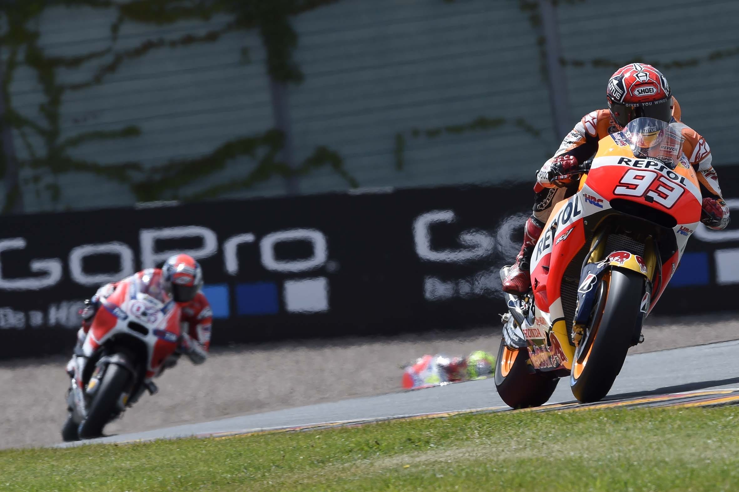 MotoGp Sachsenring, Marquez leader nelle libere