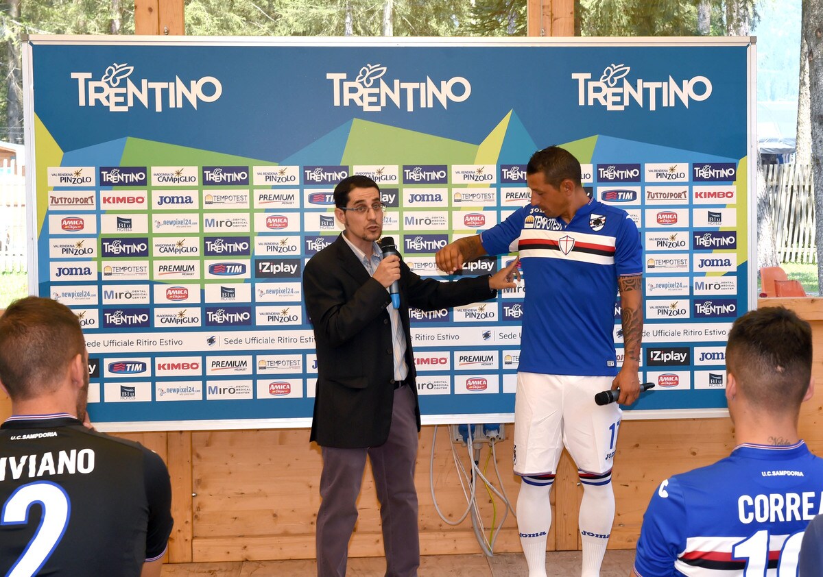 Sampdoria, arriva la maglia che "canta"