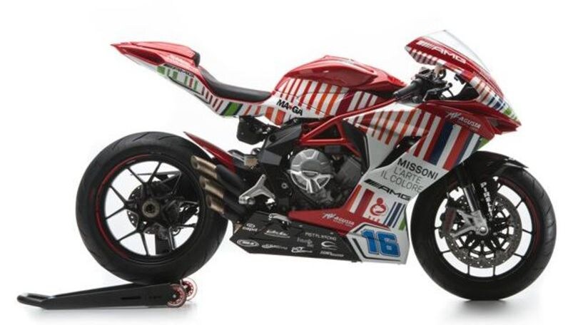 La MV Agusta F3 vestita Missoni al MA*GA per “Missoni l'Arte e il Colore”