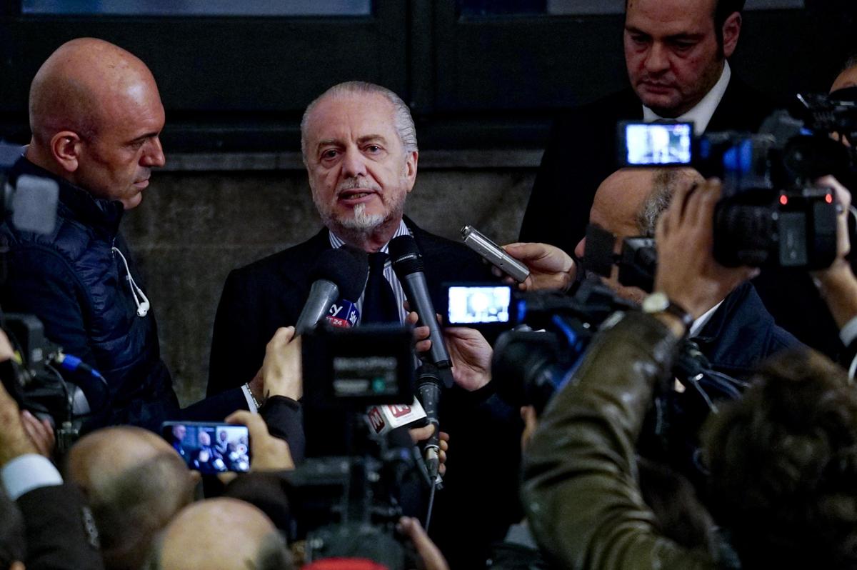 Serie A Napoli, De Laurentiis: «Torna Pirlo? In Italia pochi registi»