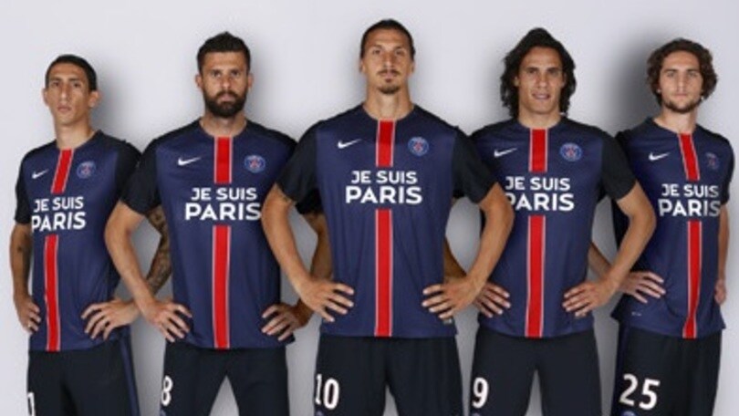 Terrorismo: Psg con "Je suis Paris" sulle maglie senza sponsor