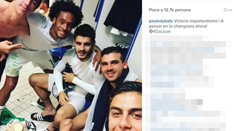 Juventus, Dybala: festa con Morata. «Voglio vincere tanto come Tevez»