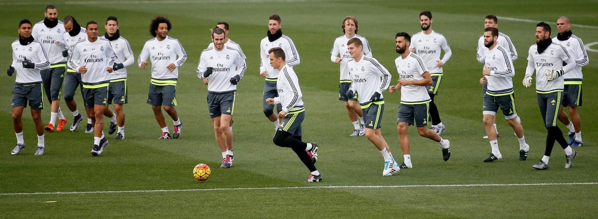 Liga, Real Madrid: i giocatori si allenano prima del match contro il Villareal