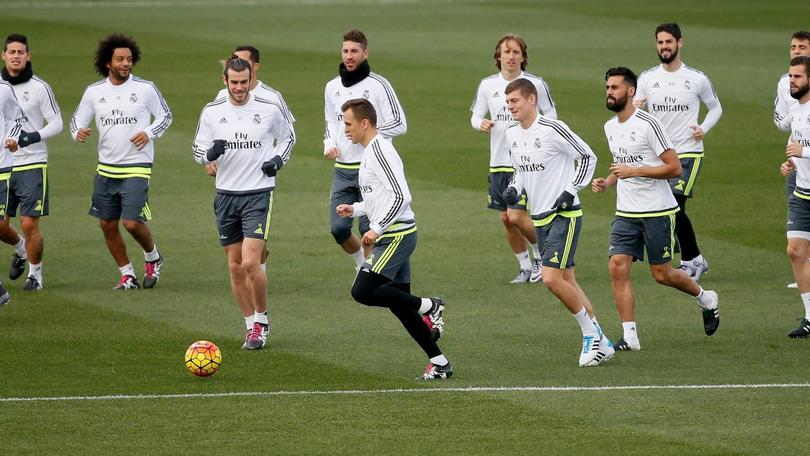 Liga, Real Madrid: i giocatori si allenano prima del match contro il Villareal