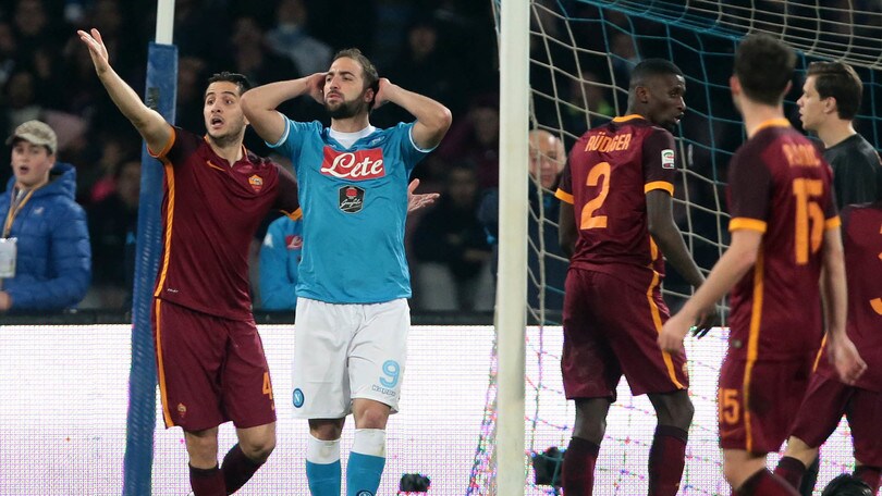 Napoli-Roma 0-0 Sarri e Garcia si temono, Mancini se la ride