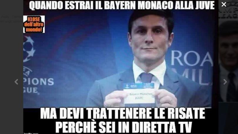 Champions, Zanetti estra il Bayern: i social impazziscono