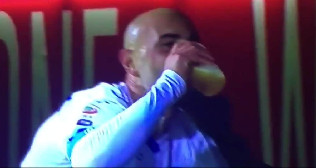 Serie A Empoli, la gioia...alcolica di Maccarone