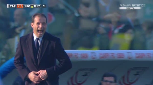 Juventus, Allegri: ma che rabbia!