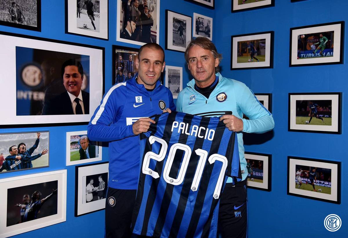Calciomercato Inter, Palacio: rinnovo fino a giugno 2017