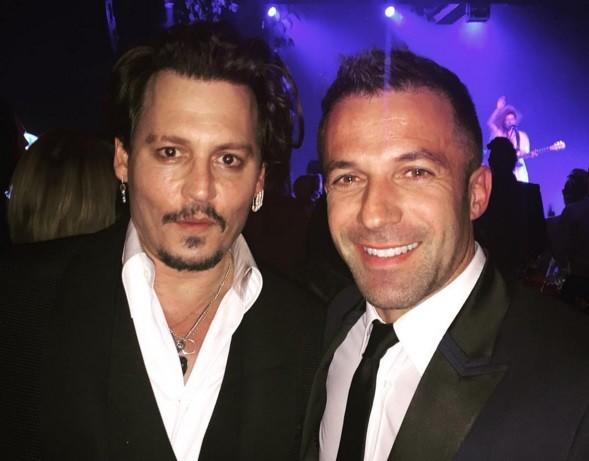 Del Piero, evento con Johnny Depp in California