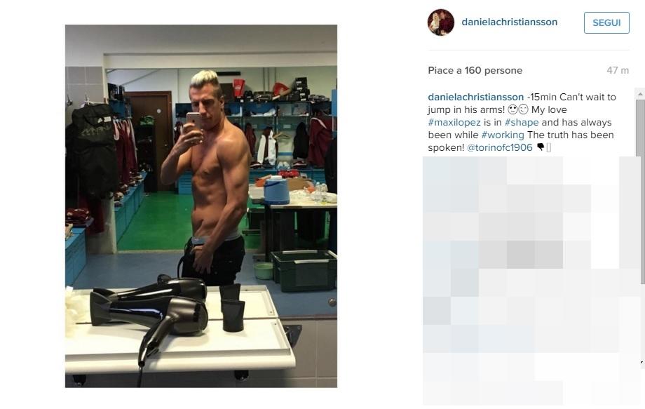 Torino, la compagna di Maxi polemica: «Il mio amore è sempre stato in forma»