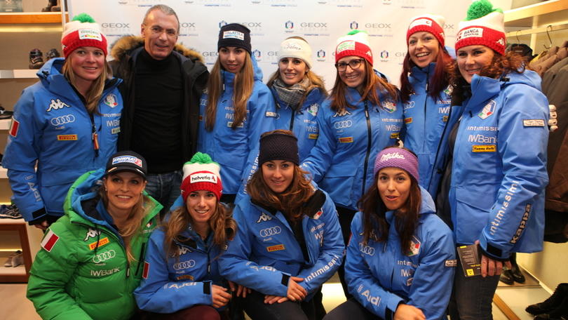 Geox festeggia con FISI nello store di Cortina