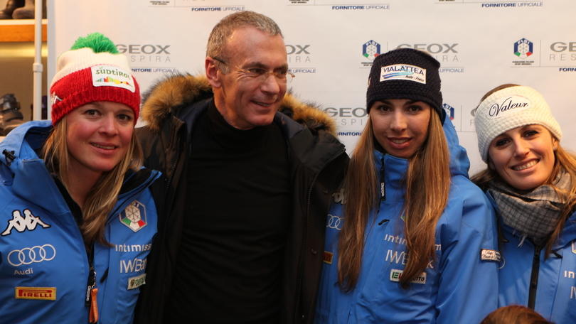 Festeggiamenti a Cortina per Geox e FISI