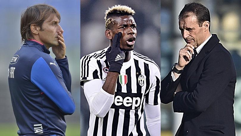 Conte al Chelsea con Pogba. Mancini in pole per l’Italia. Juventus: Allegri fino al 2019