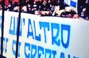 Striscione Napoli, l'errore diventa virale