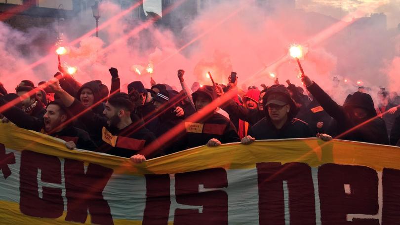 Lazio-Galatasaray, bombe carta nel centro di Roma
