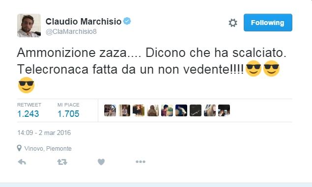 Paris, tackle su Marchisio: «Rispetti la Rai». E lui si scusa: «La concitazione ha preso il sopravvento»