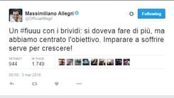 Inter-Juventus, il #fiuuu con i brividi di Allegri e le reazioni social dei bianconeri