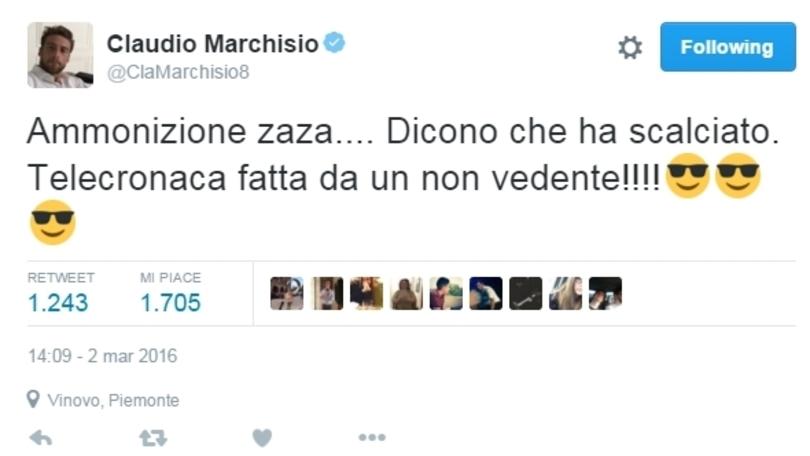 Paris, tackle su Marchisio: «Rispetti la Rai». E lui si scusa: «La concitazione ha preso il sopravvento»