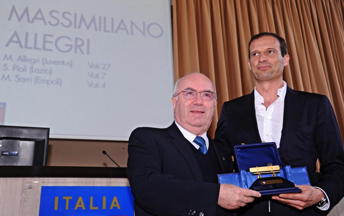 Panchina d'Oro 2014-2015 ad Allegri: «La lotta scudetto continua»