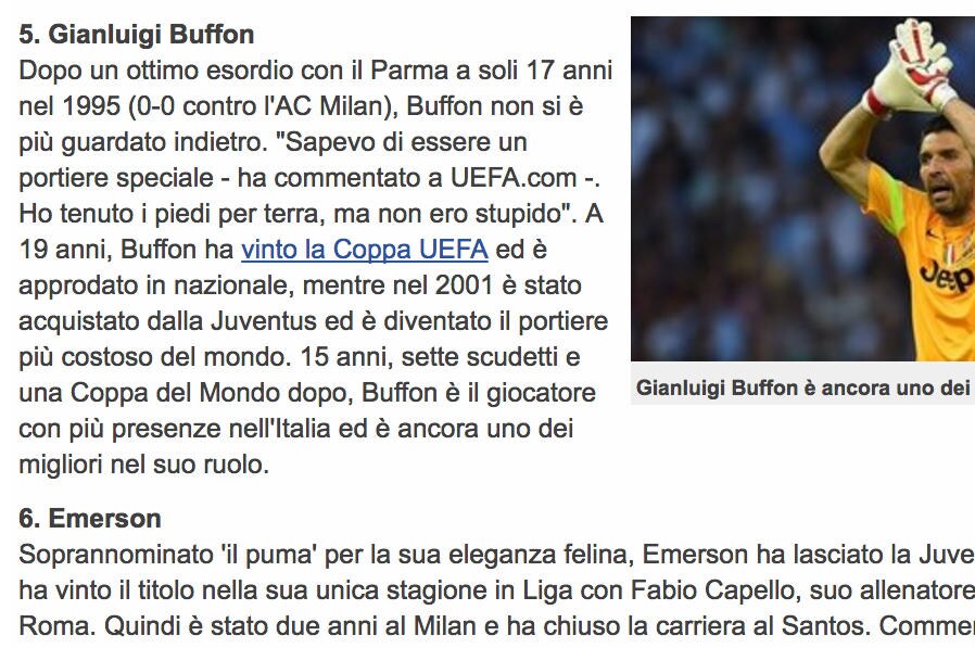 La Uefa "restituisce" gli scudetti alla Juventus. Buffon ne ha 7, compresi quelli di Calciopoli