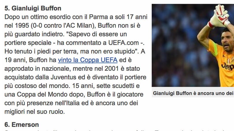 La Uefa "restituisce" gli scudetti alla Juventus. Buffon ne ha 7, compresi quelli di Calciopoli