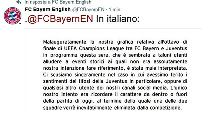 Bayern, le scuse non bastano. Via quel tweet!