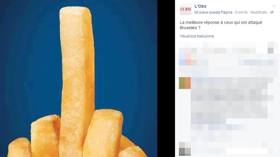 Attentati Bruxelles, una patata è il simbolo dell'indignazione sui social