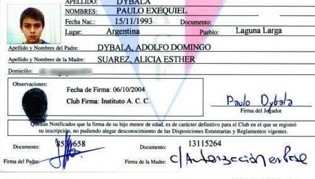 Juventus, Dybala: sinistro alla Sivori da predestinato: la prima firma a 11 anni