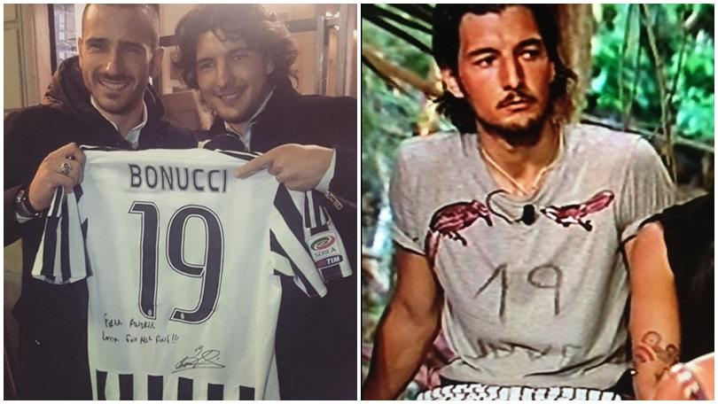 Juventus, all'Isola dei Famosi spunta la maglia di Bonucci