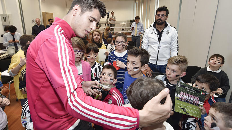 Juventus, che festa con Morata per i piccoli tifosi bianconeri!