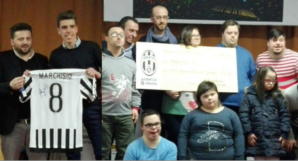 Il cuore grande dello Juventus Club Venusia. Partecipa anche Marchisio