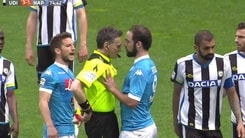 Udinese-Napoli: Higuain espulso, si scaglia contro Irrati
