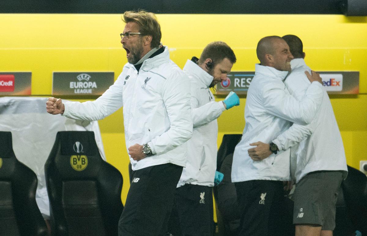 Europa League, quarti: Borussia Dortmund-Liverpool 1-1, Athletic-Siviglia 1-2, Braga-Shakhtar 1-2, Villarreal-Sparta Praga 2-1