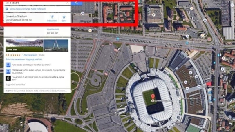 Google Maps, il bug resta: «Vai a cag...» porta ancora allo Juventus Stadium