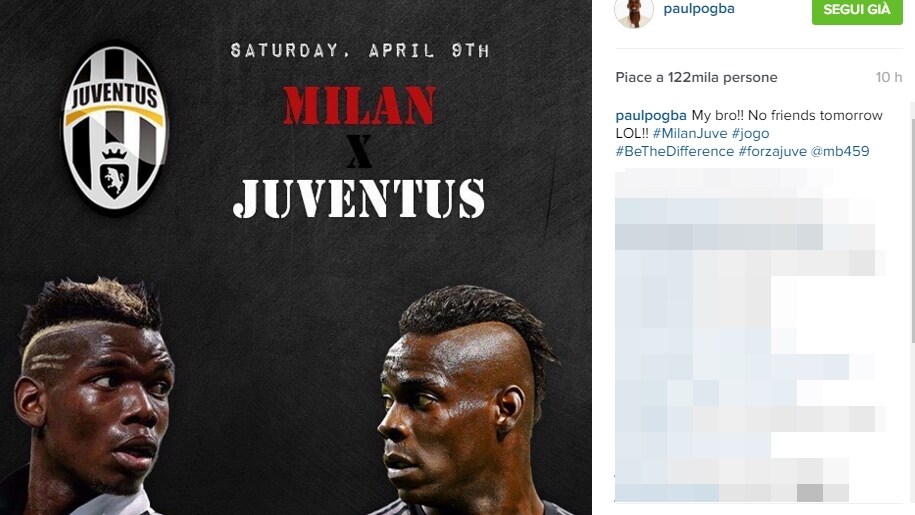 Pogba-Balotelli, nemici-amici: «Fratelli nella vita ma non in campo»