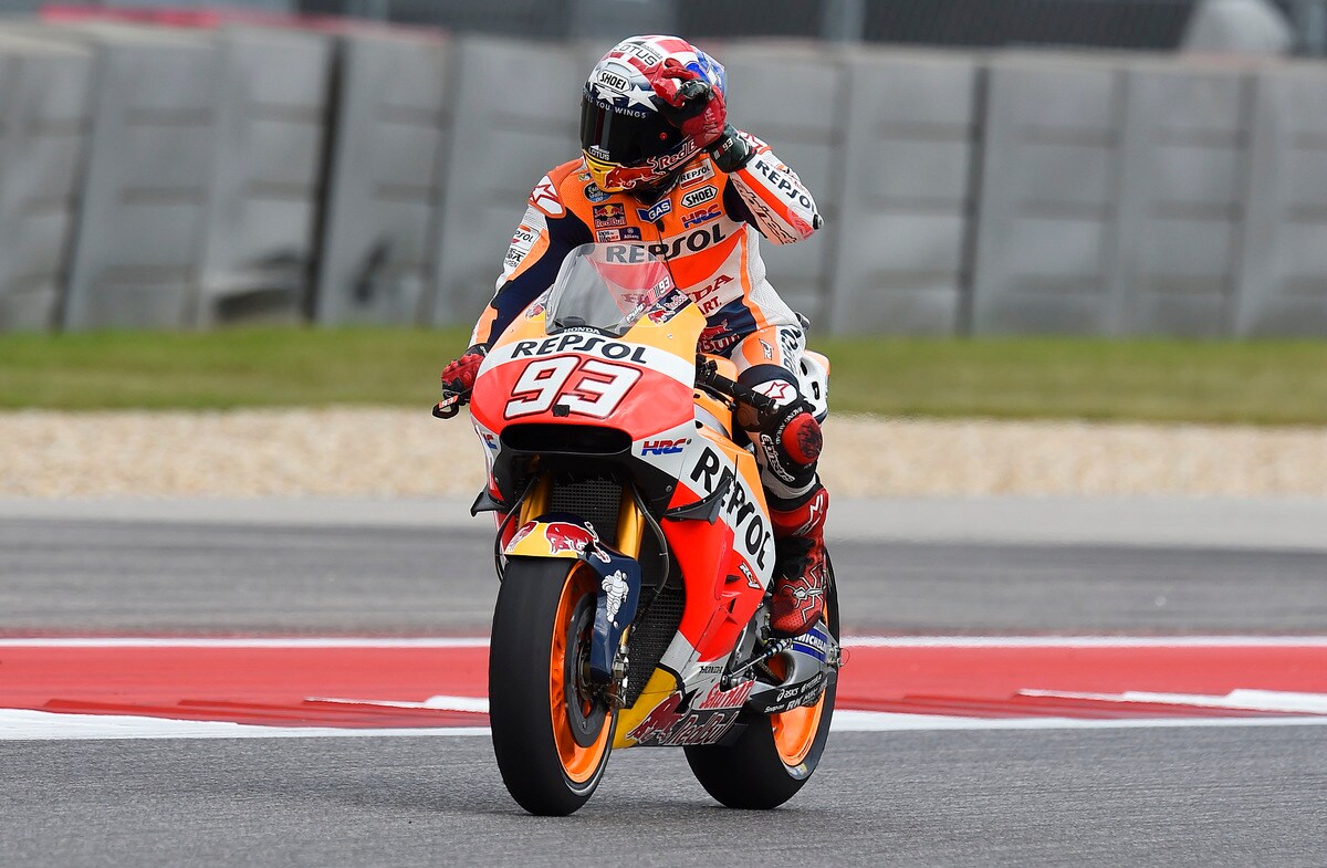 MotoGp Austin: Marquez in pole, prima fila per Rossi
