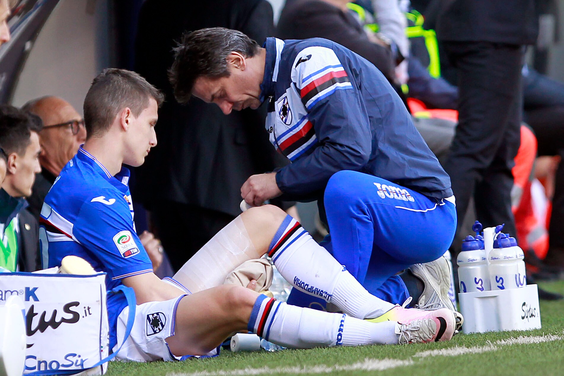 Serie A Sampdoria, Ivan ai box: stiramento muscolare