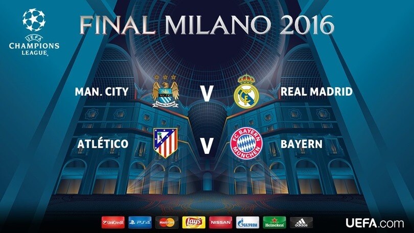 Champions League, ecco le semifinali: Manchester City-Real Madrid, Atletico Madrid-Bayern Monaco