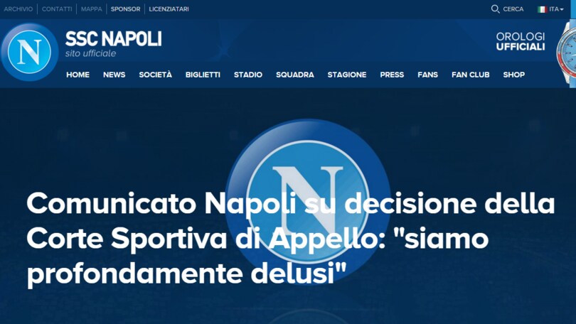 Il Napoli sullo sconto a Higuain: «Siamo profondamente delusi»