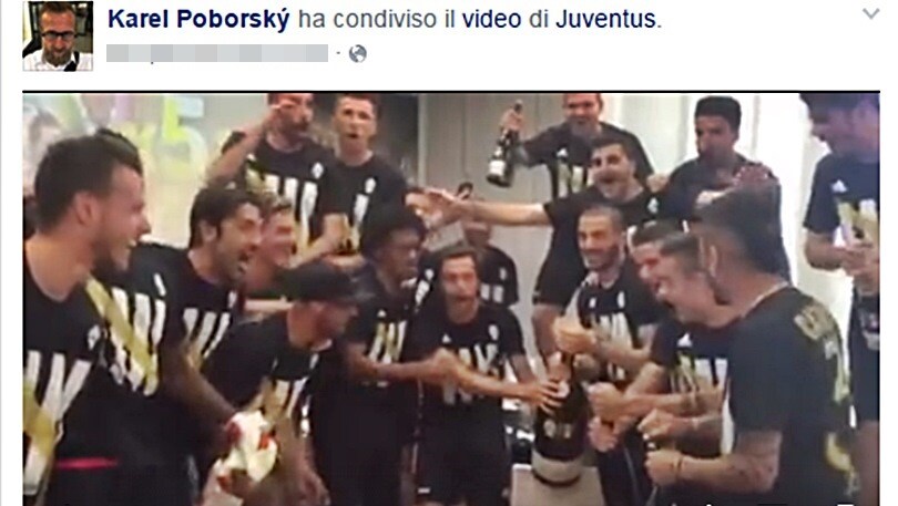 Poborsky non dimentica e festeggia lo scudetto della Juventus