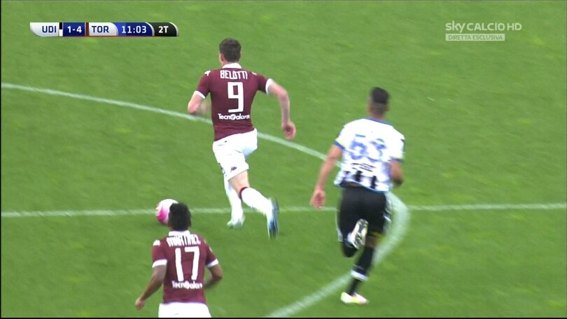 Udinese-Torino, Belotti alla Weah: gol straordinario!