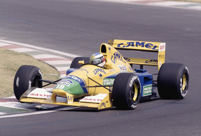 La Benetton F1 del primo podio di Schumacher va all'asta
