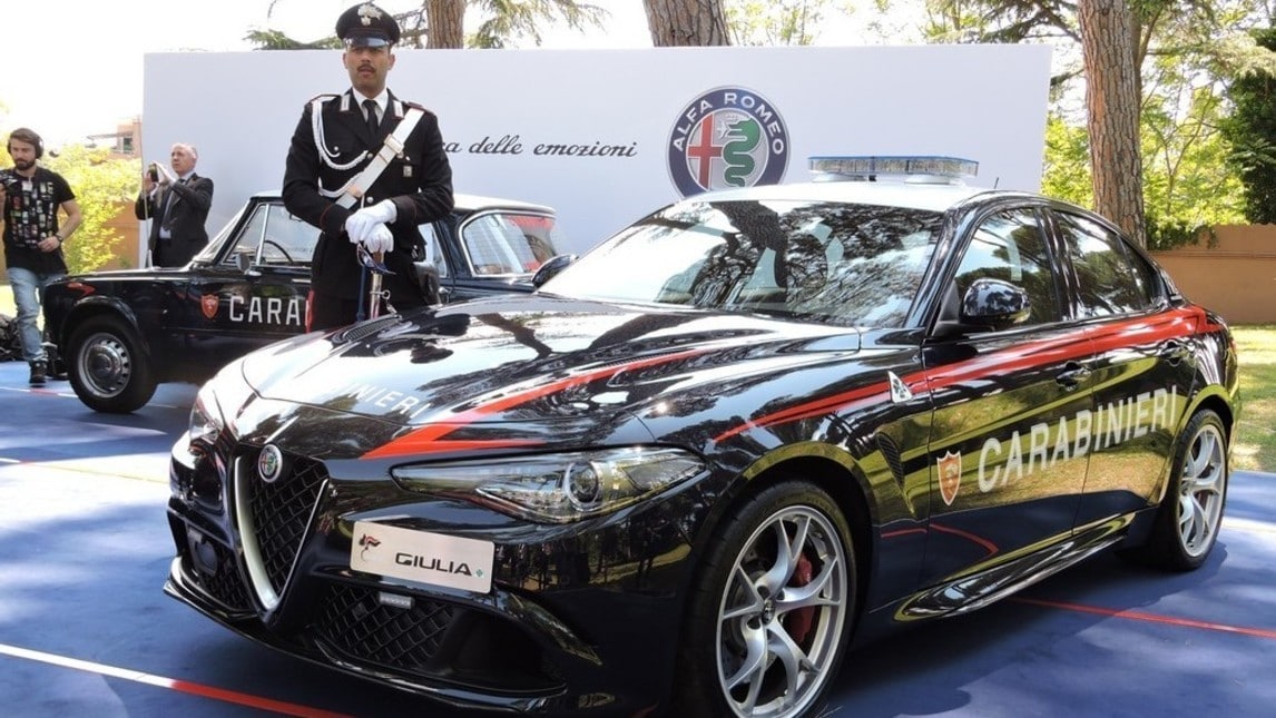Alfa Giulia Quadrifoglio, la gazzella dei Carabinieri da 510 cv